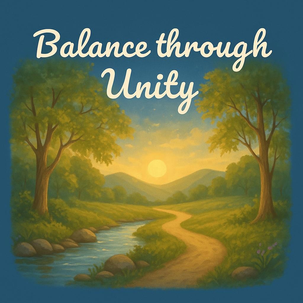 A tranquil natural scene with sunlight through trees, representing the interconnectedness of life and holistic health.