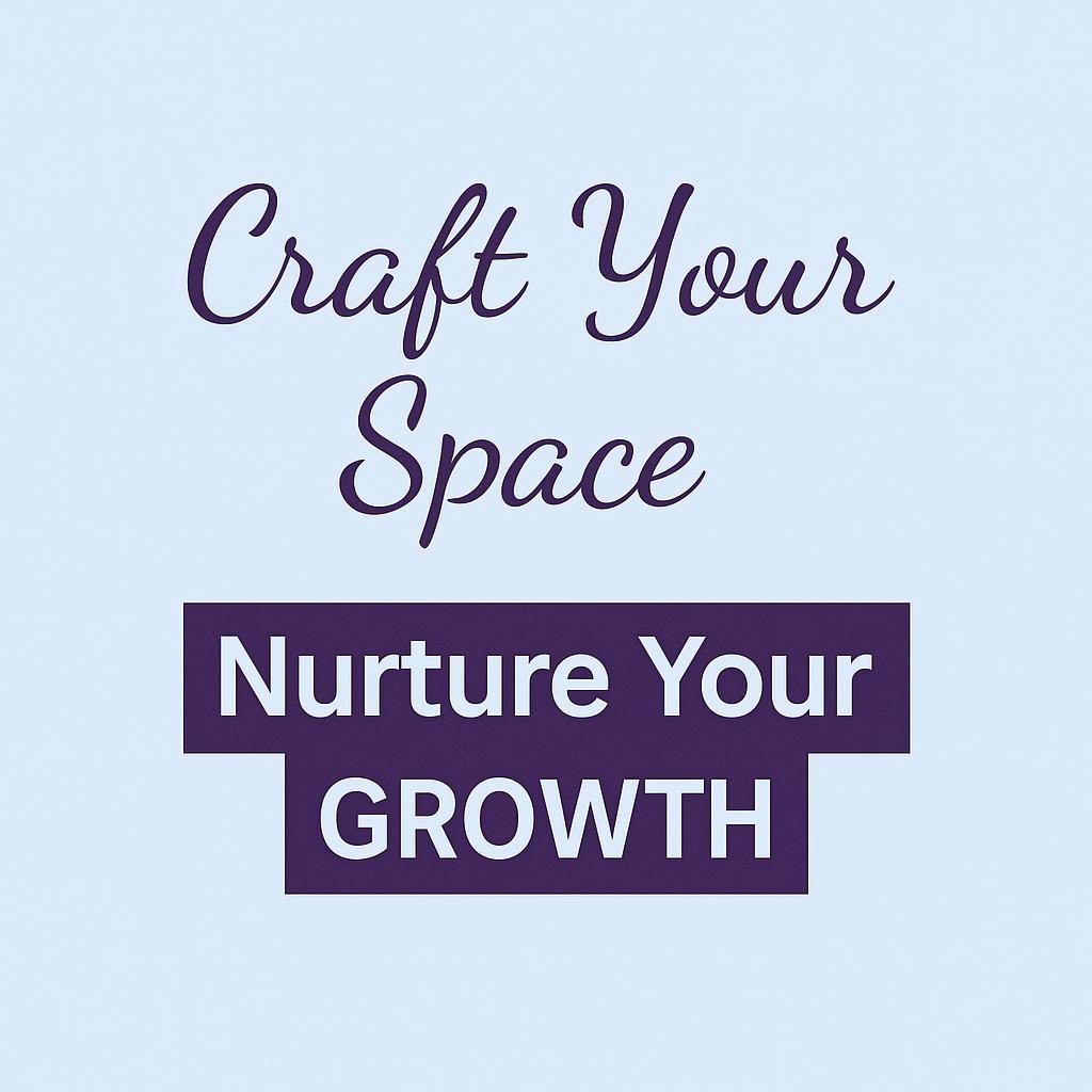 Typography image with the phrase 'Craft Your Space' emphasizing personal growth and supportive environments.