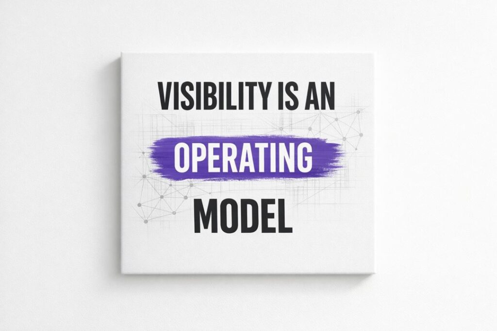 Minimal system diagram linking DIY, agency, in-house, and AI content paths to multi-platform outputs.