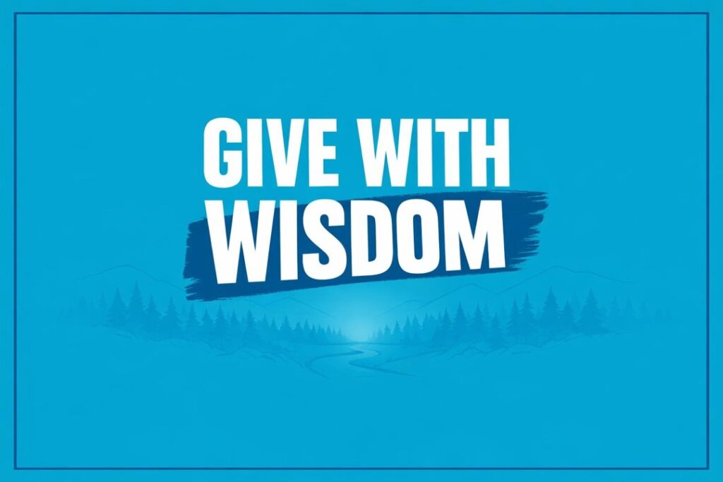 Minimalist cover with a path through mist toward light, symbolizing a giving decision.